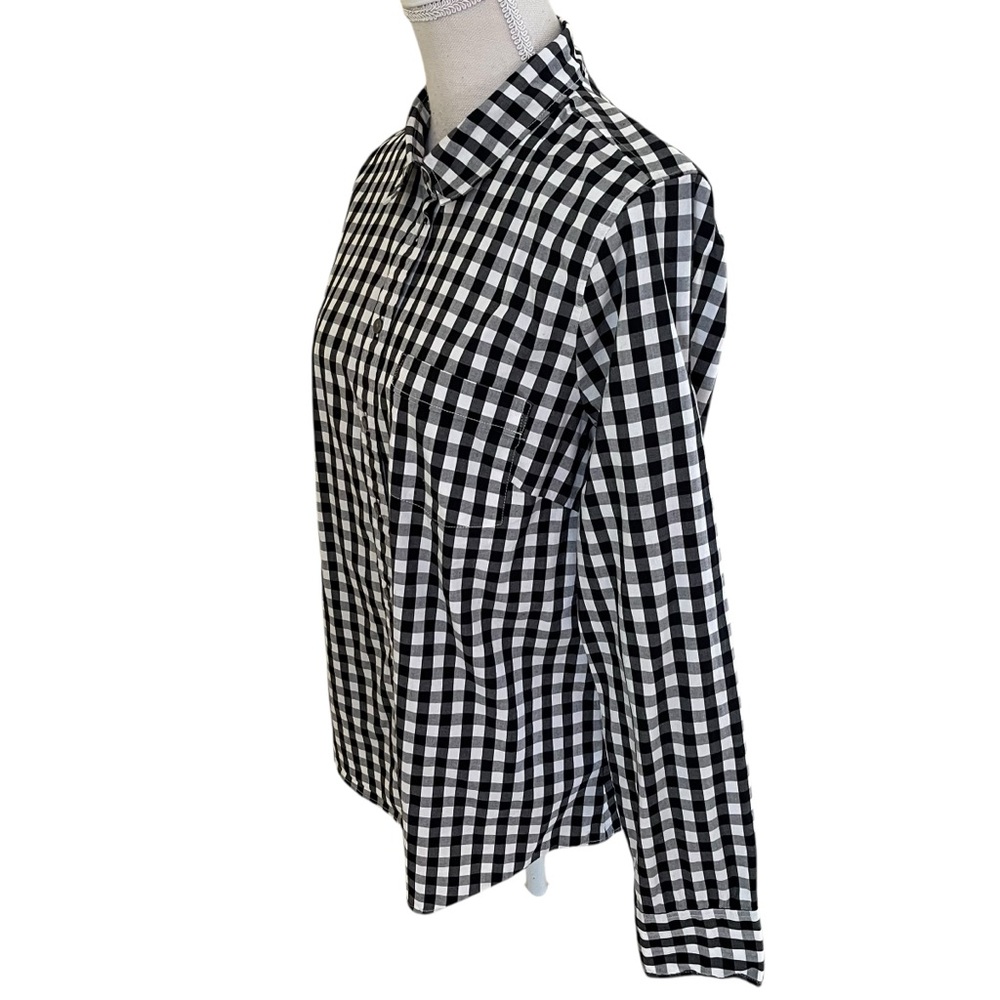 J. Crew Black and White Gingham Button-Down Shirt - Picture 5 of 8